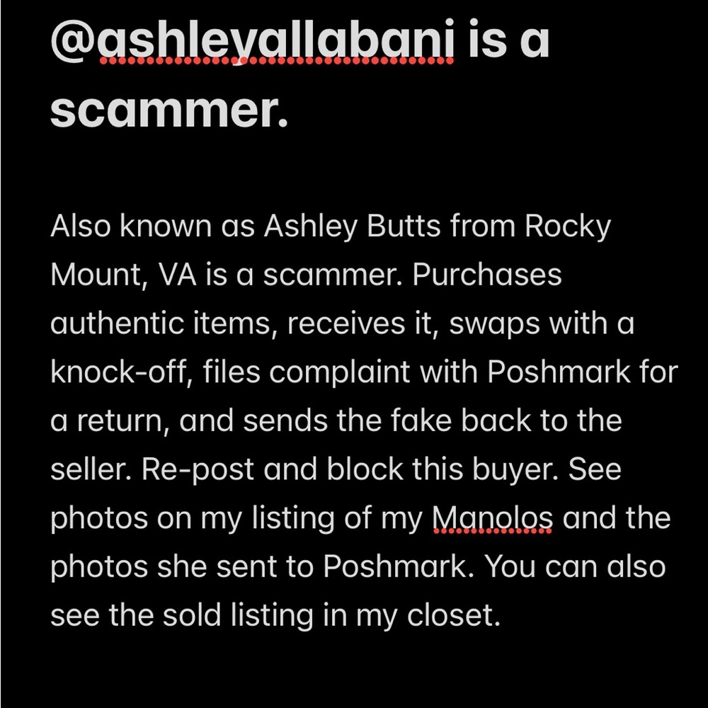 Scammer alert! Seller beware! @ashleyallabani is a scammer and liar! - Picture 1 of 16